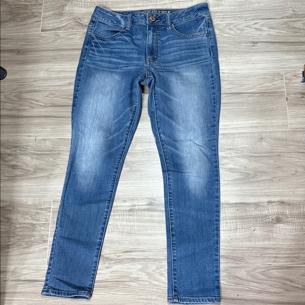 American Eagle Classic Blue Skinny Jeans Size 8